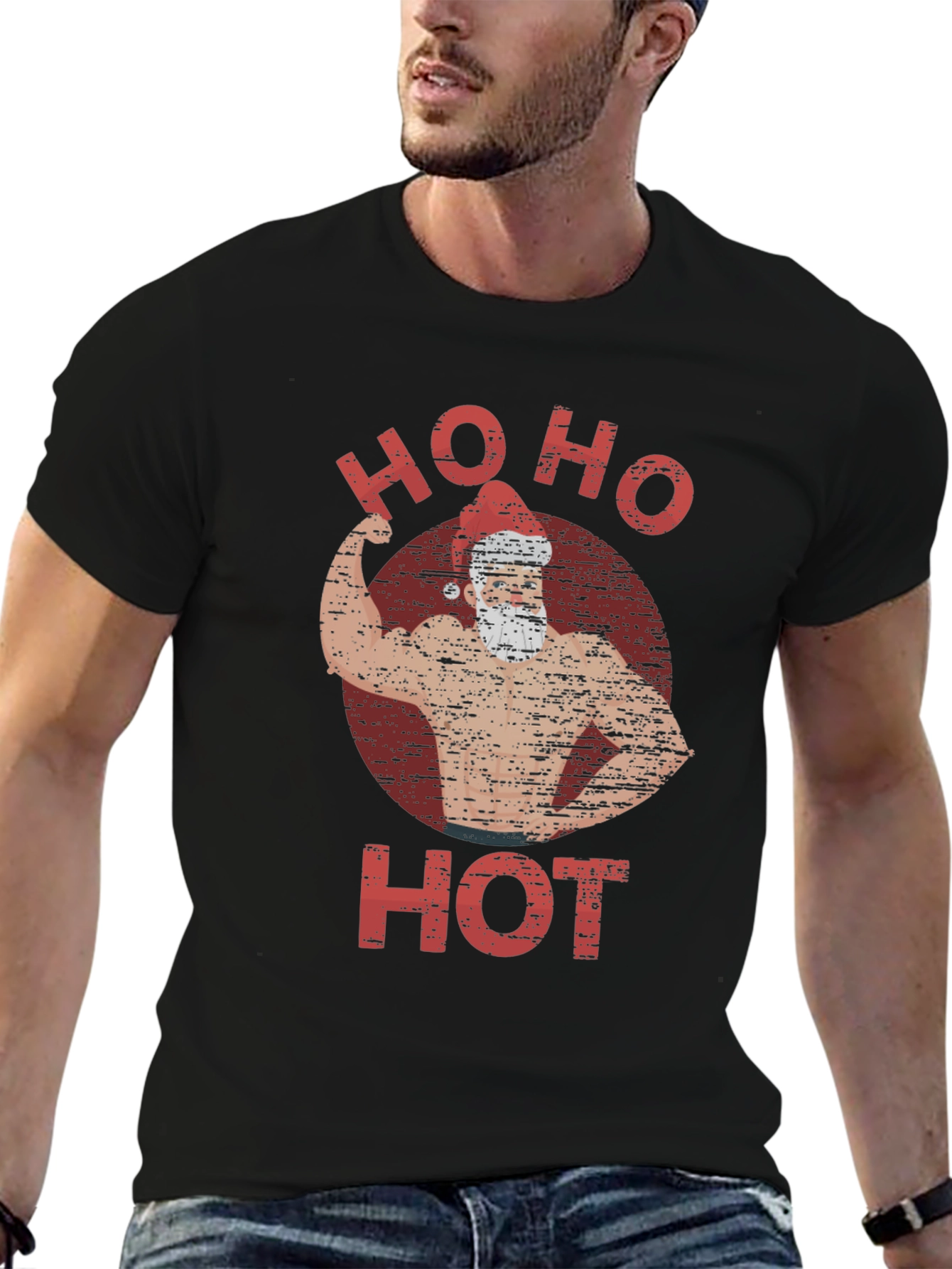 Ho Ho Hot Santa Muscle T-Shirt