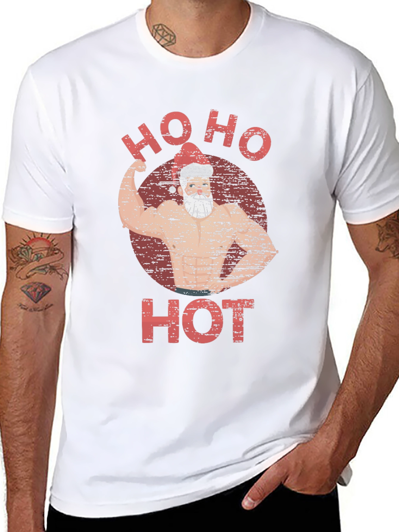 Ho Ho Hot Santa Muscle T-Shirt
