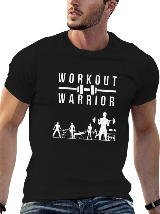Workout Warrior Graphic T-Shirt - Gym Motivation Tee