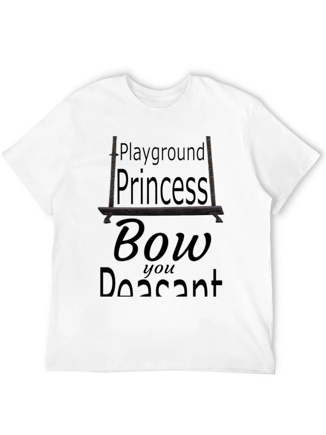 Playground Princess Bow You Peasant Black T-Shirt