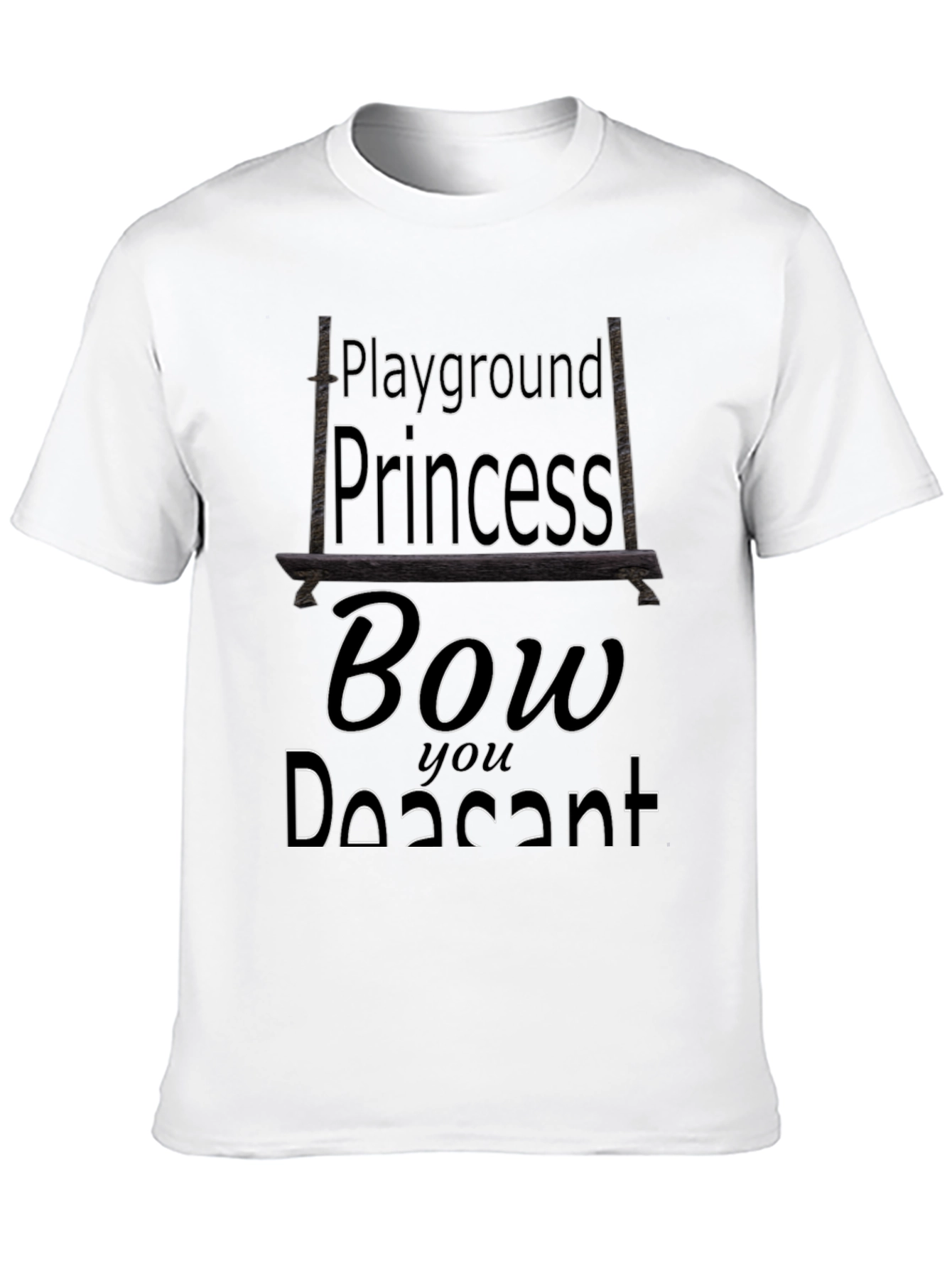 Playground Princess Bow You Peasant Black T-Shirt