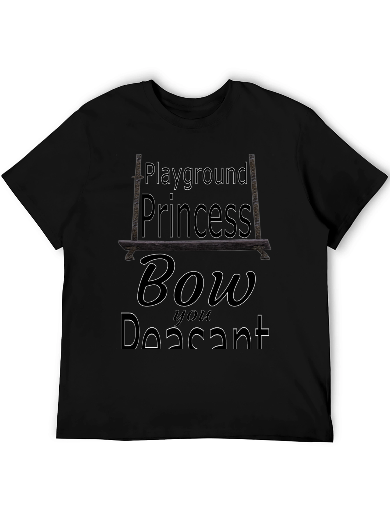 Playground Princess Bow You Peasant Black T-Shirt