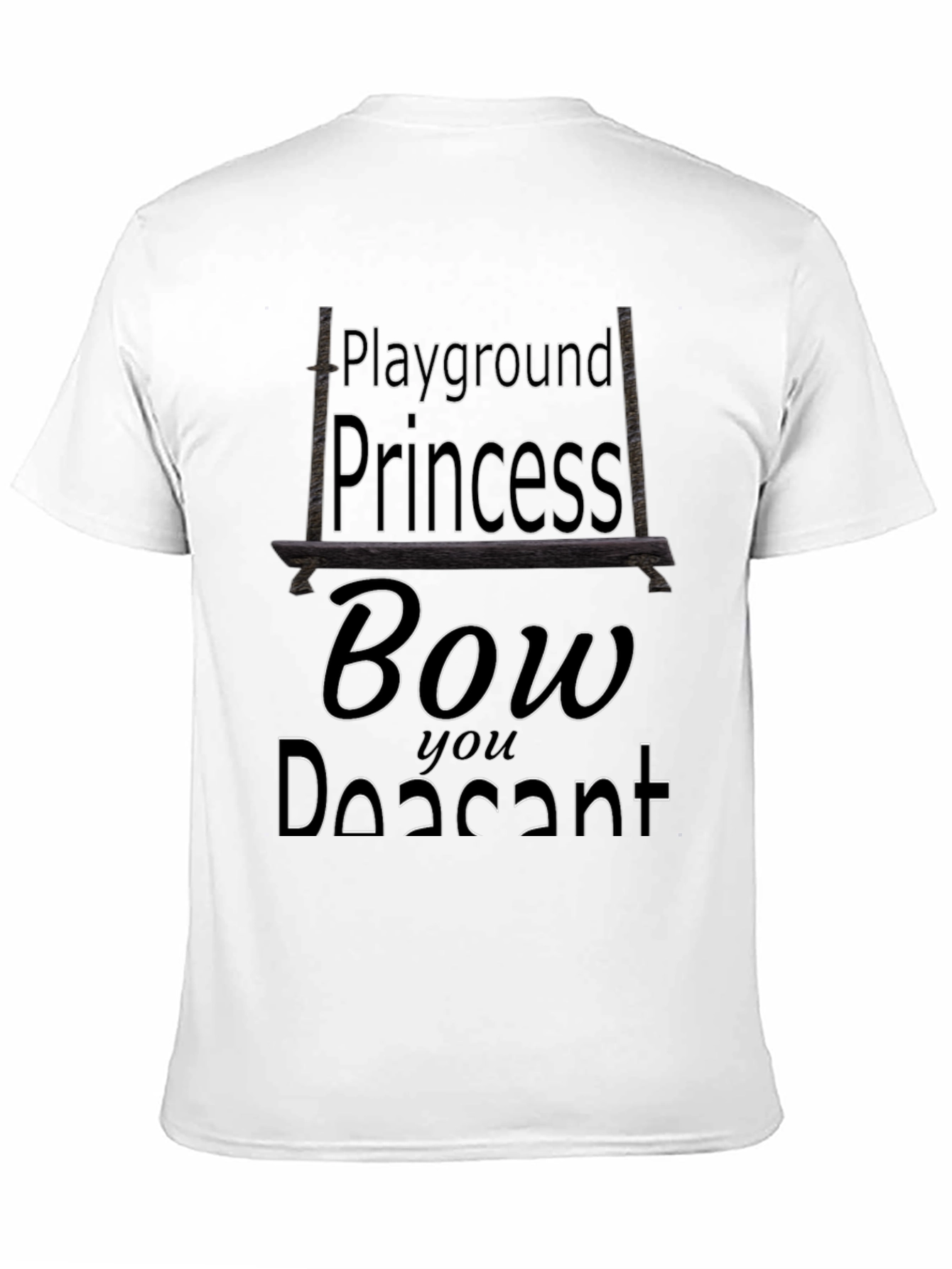 Playground Princess Bow You Peasant Black T-Shirt