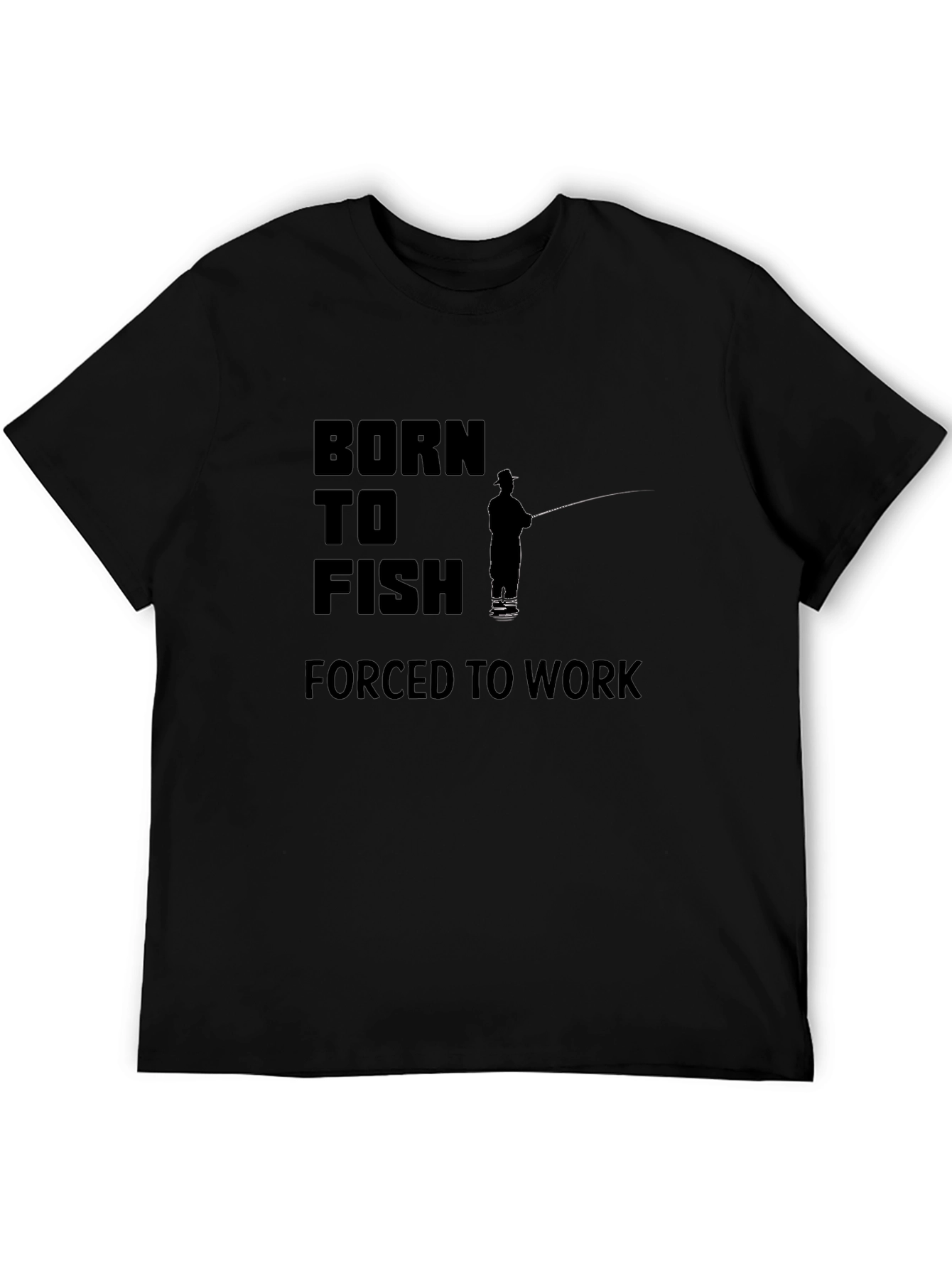 Born to Fish Black Graphic Tee
