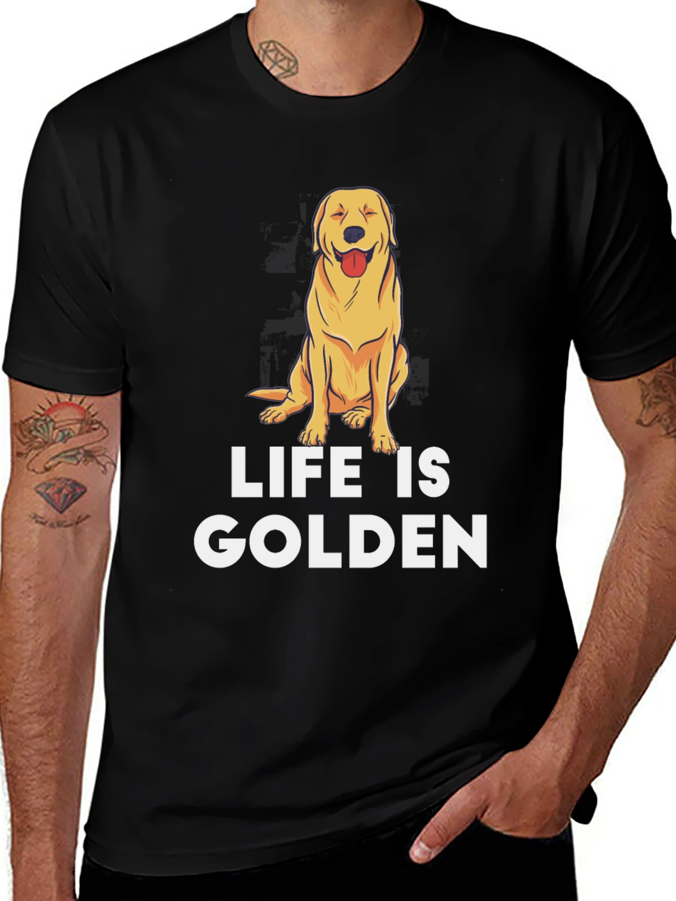 Life is Golden Retriever Graphic Tee