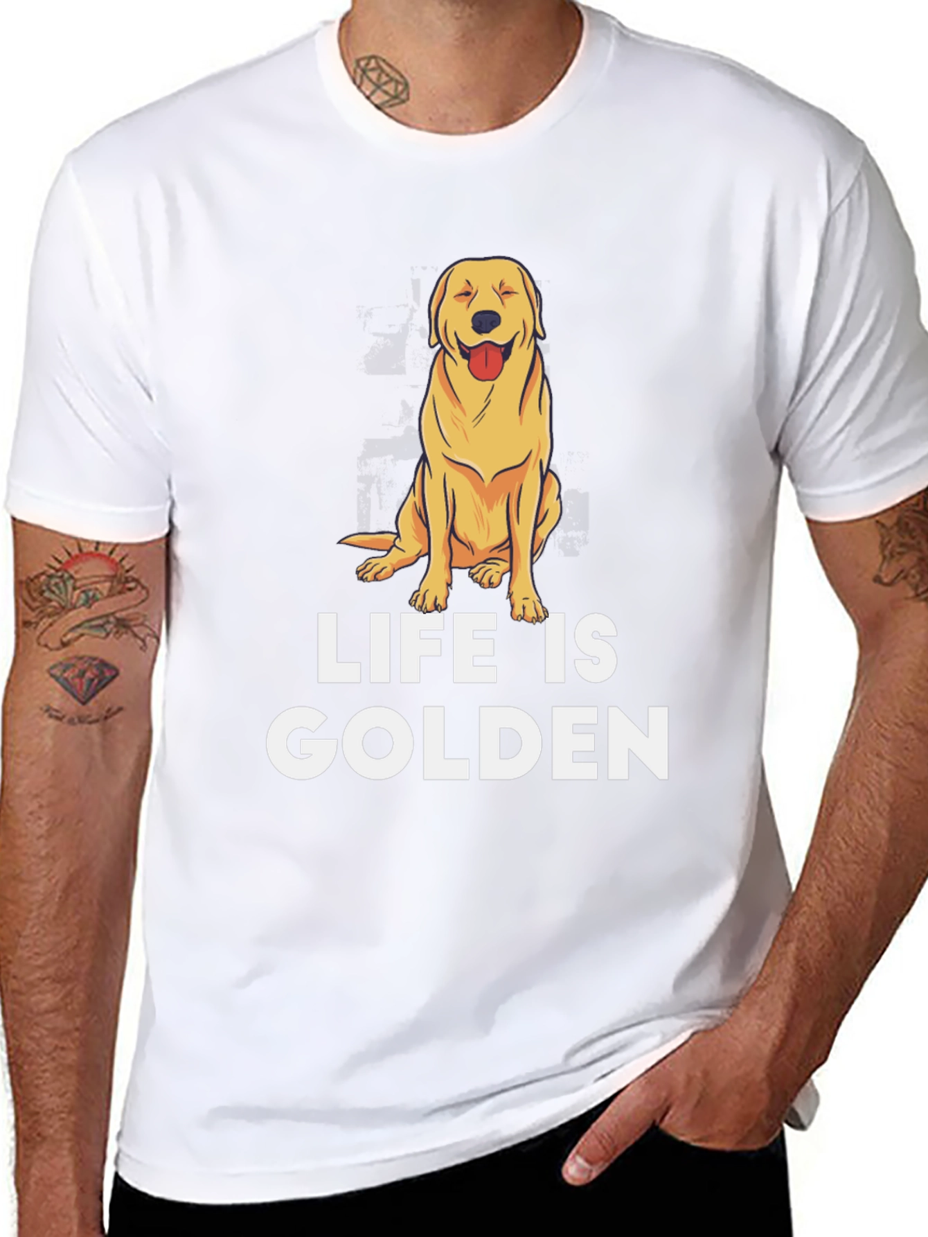 Life is Golden Retriever Graphic Tee