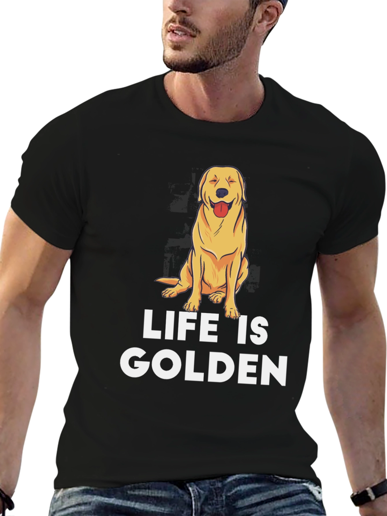 Life is Golden Retriever Graphic Tee