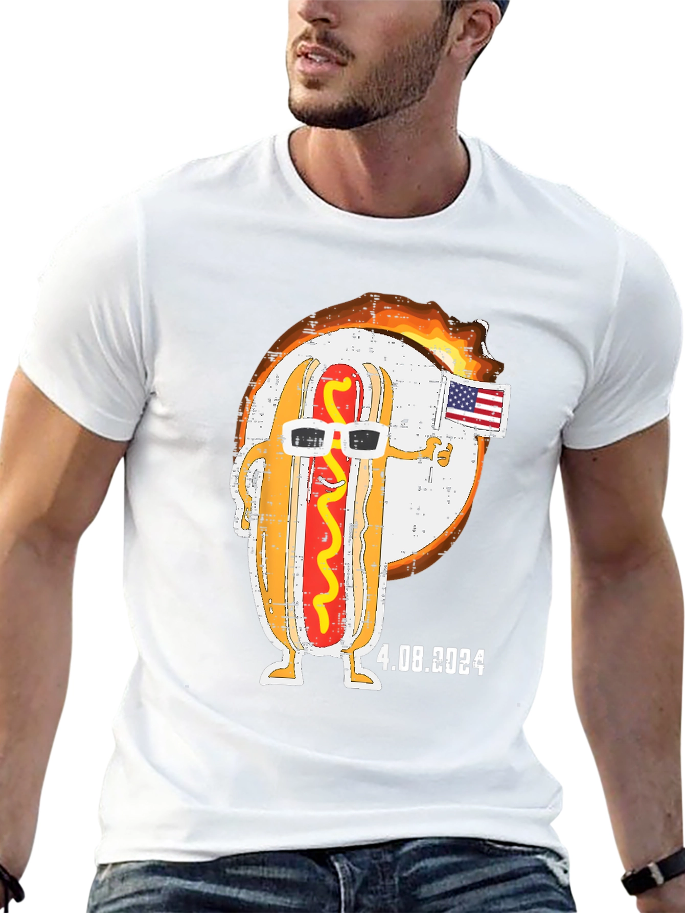 Cool Hotdog 4th of July 2024 T-Shirt