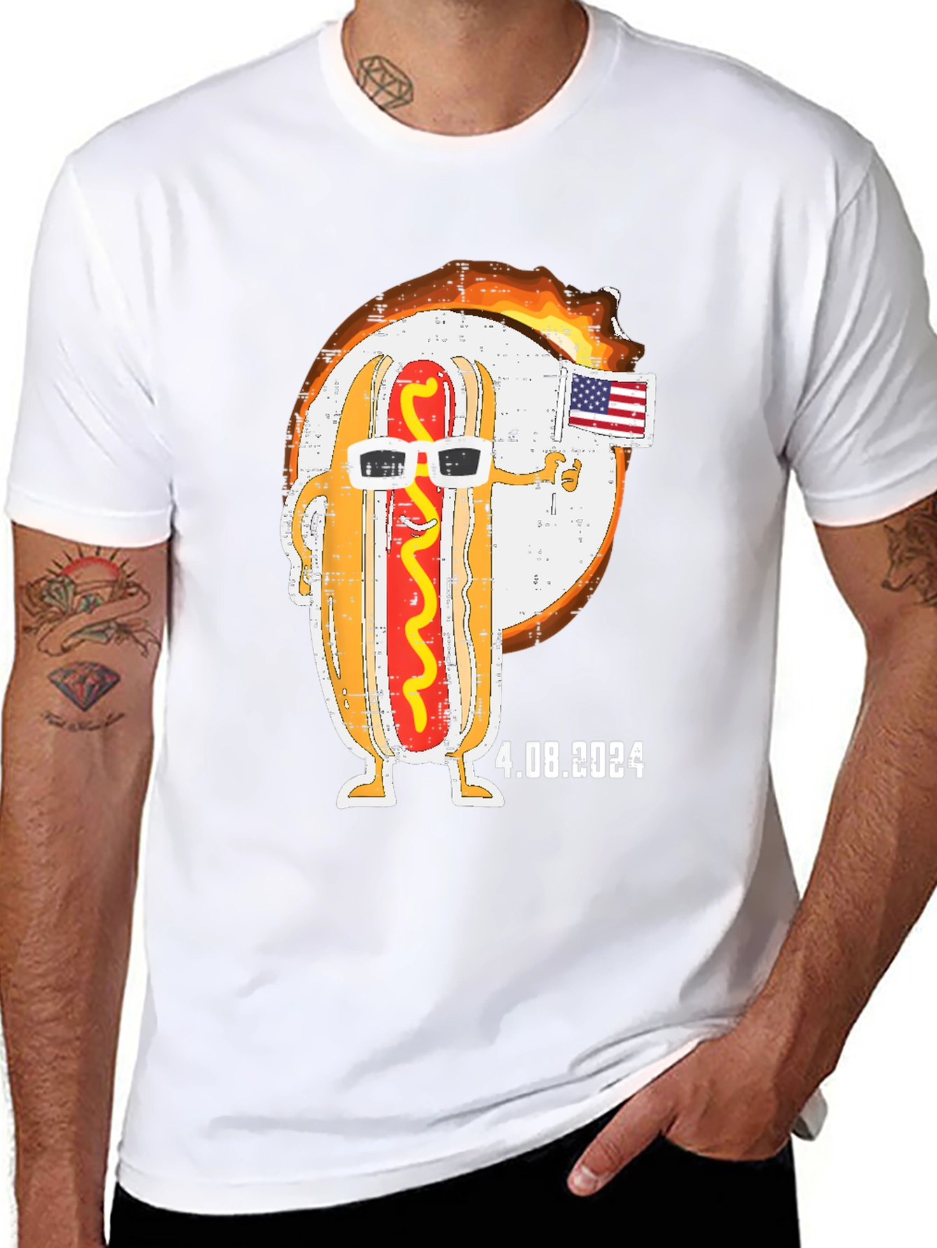 Cool Hotdog 4th of July 2024 T-Shirt