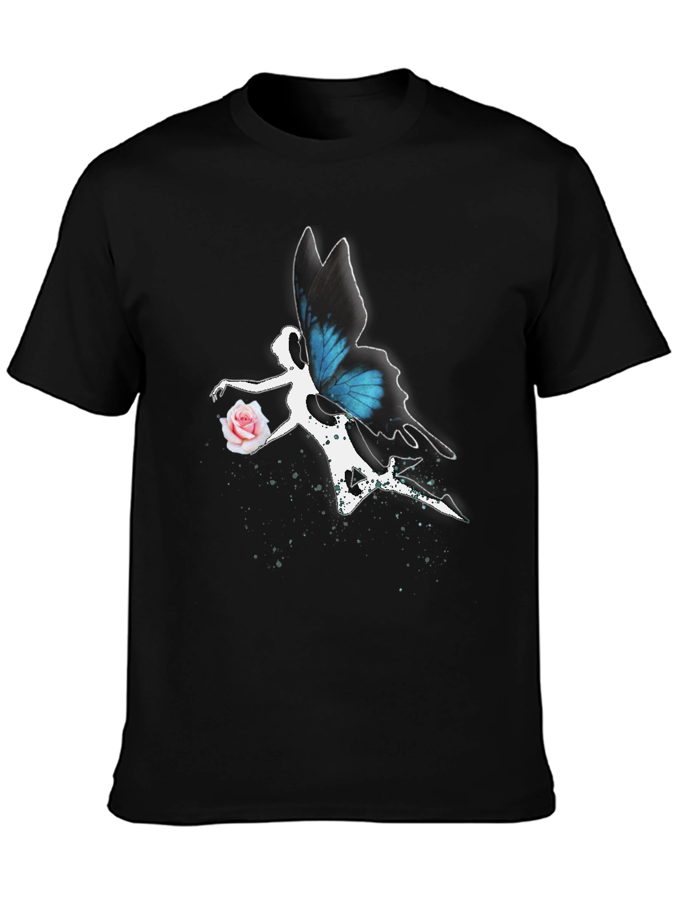 Butterfly Fairy Graphic Tee - Black