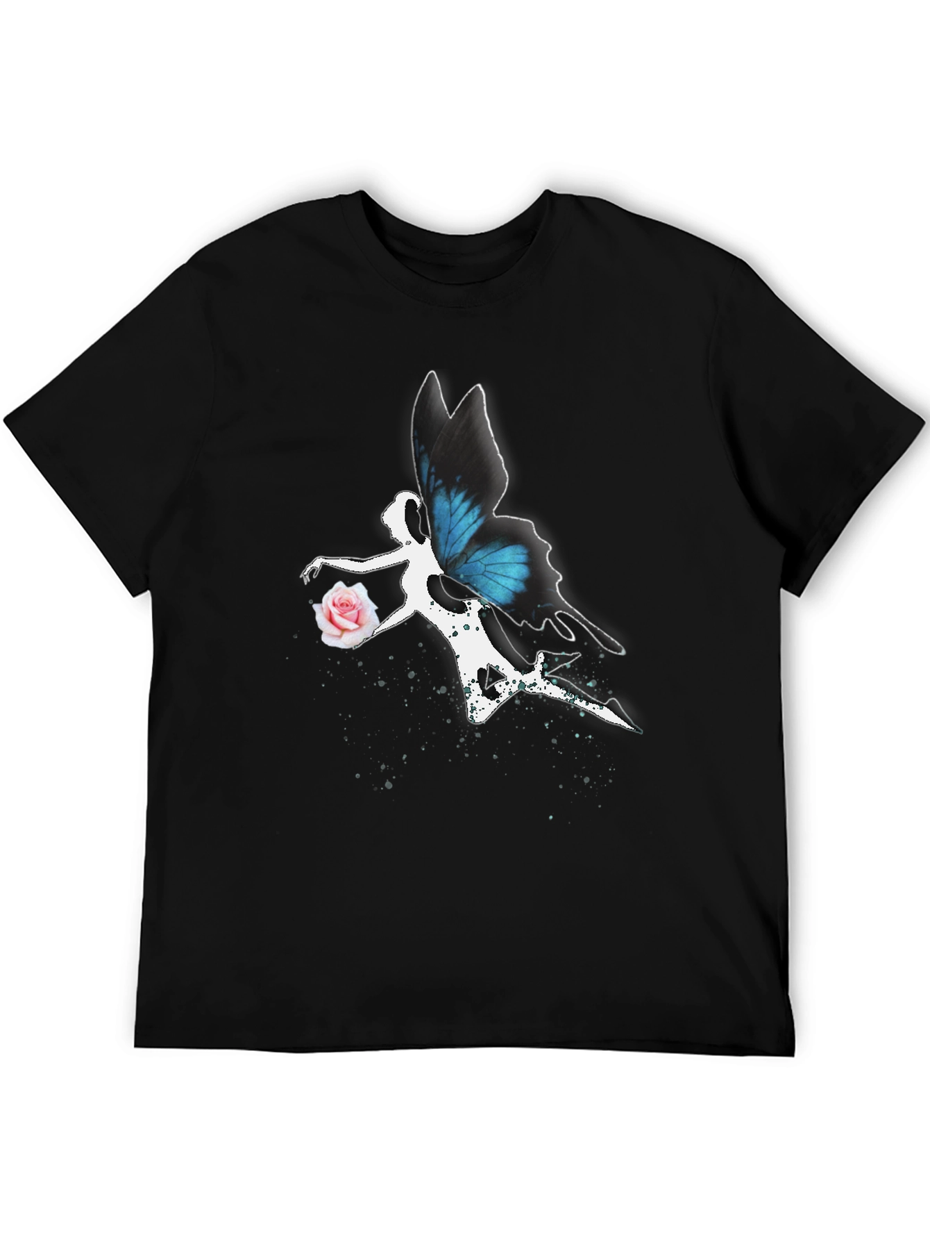 Butterfly Fairy Graphic Tee - Black