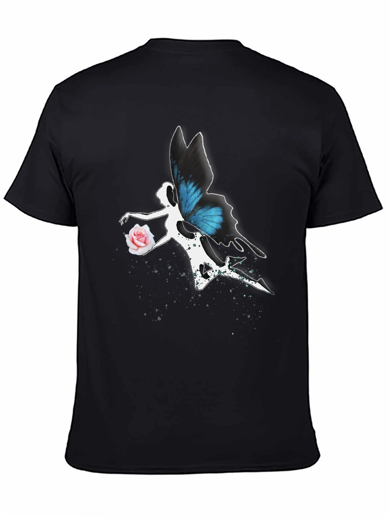Butterfly Fairy Graphic Tee - Black