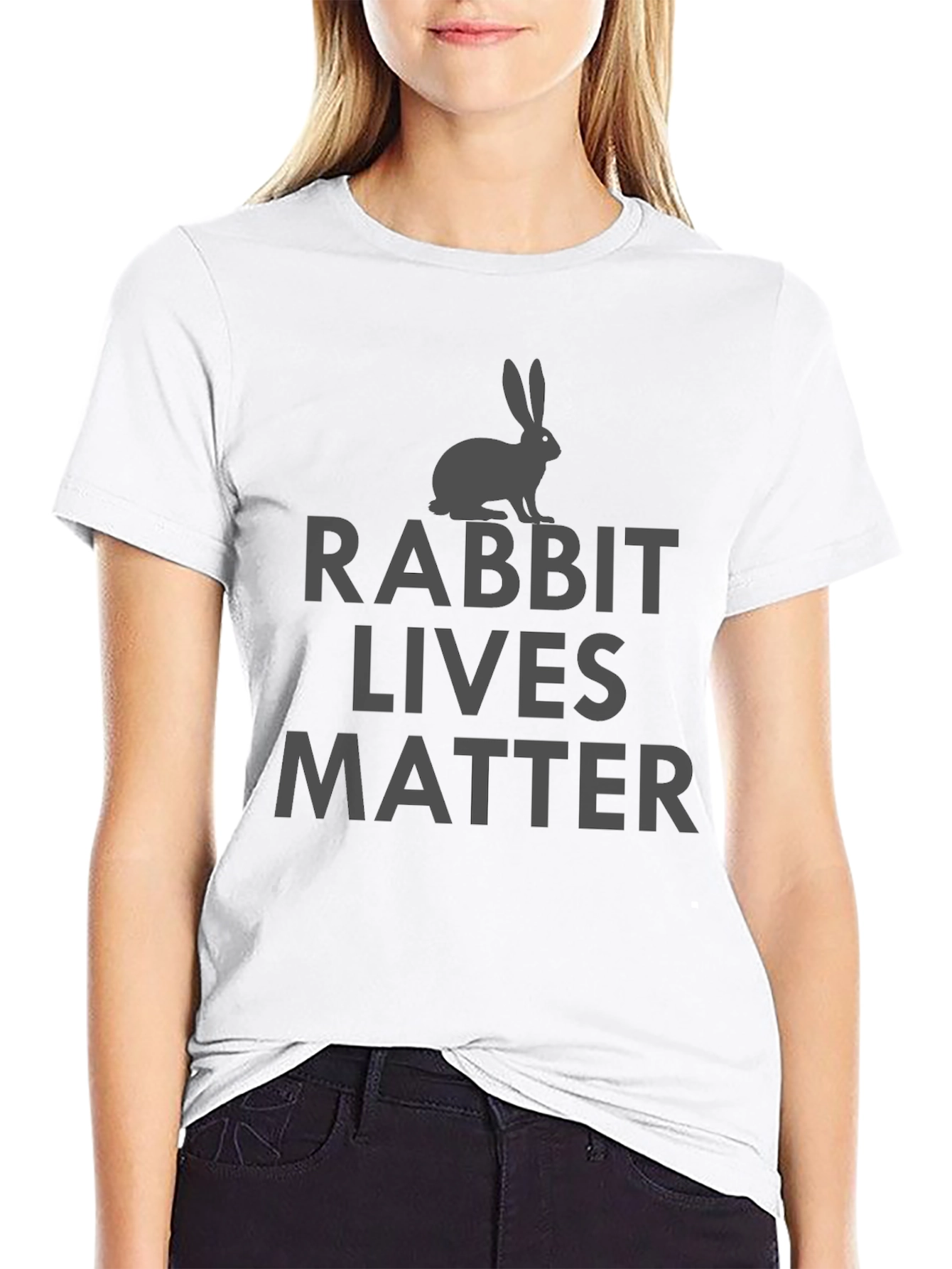 Rabbit Lives Matter Graphic Tee - Black
