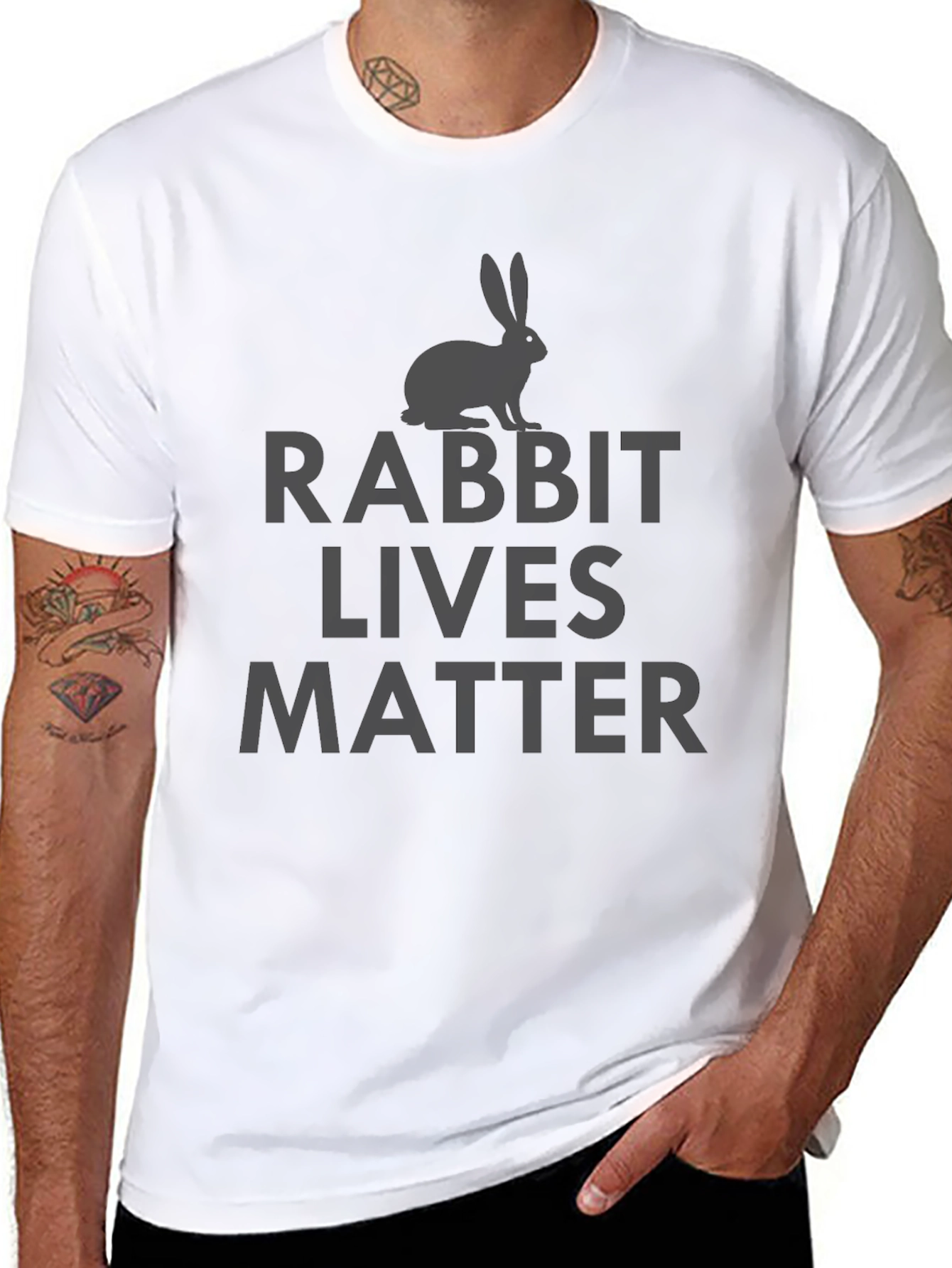 Rabbit Lives Matter Graphic Tee - Black