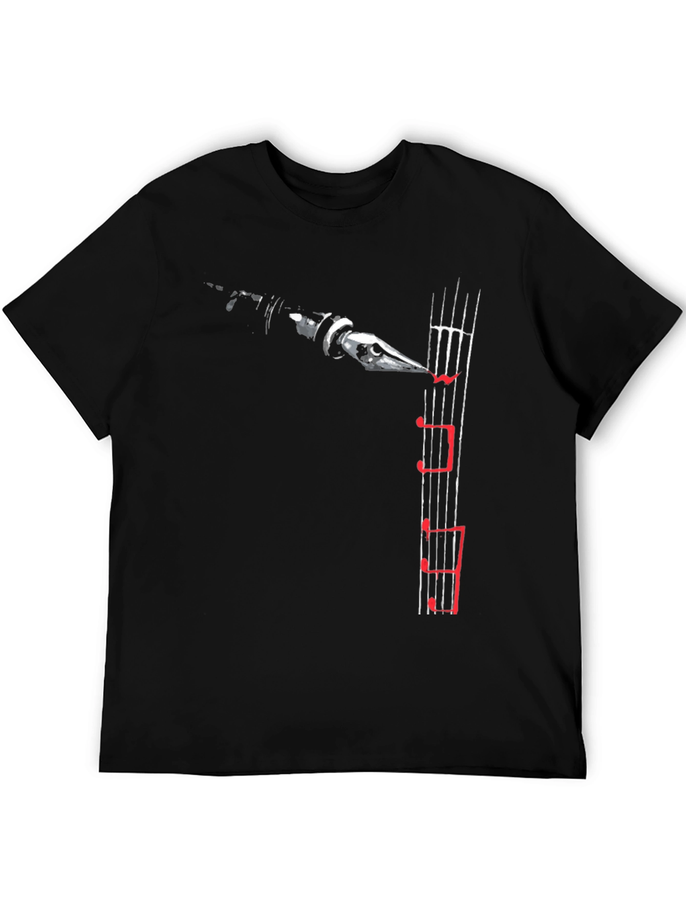 Musical Notes Graphic Print T-Shirt