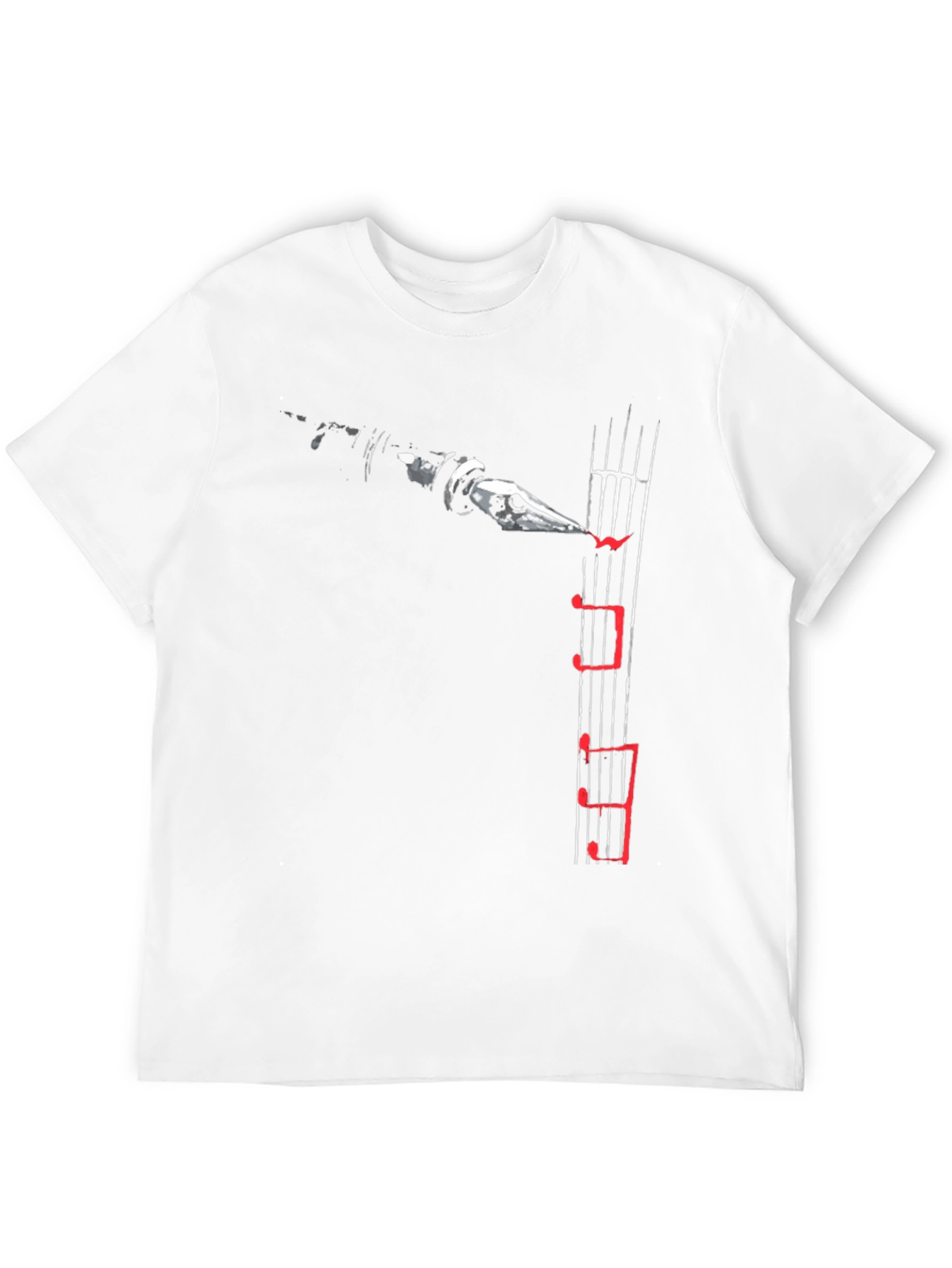 Musical Notes Graphic Print T-Shirt