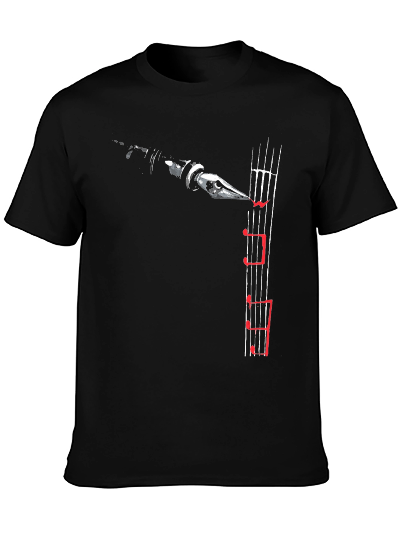 Musical Notes Graphic Print T-Shirt