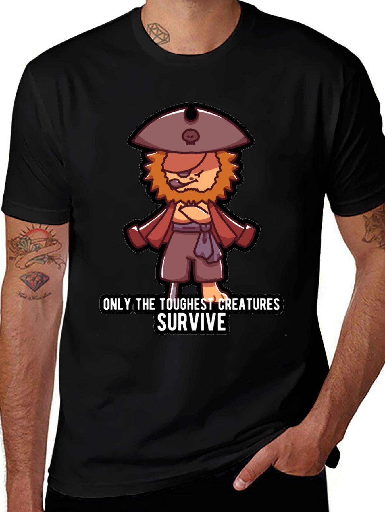 Toughest Creatures Pirate Cartoon T-Shirt