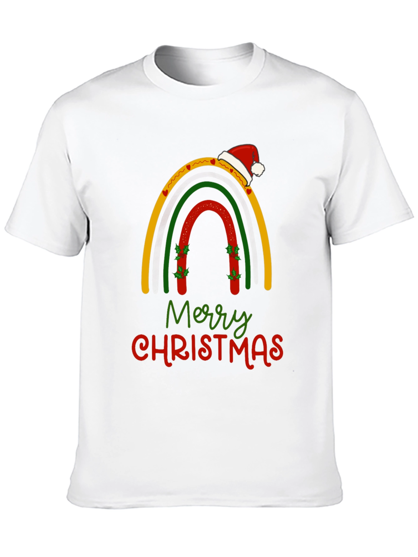 Festive Christmas Rainbow Graphic T-Shirt
