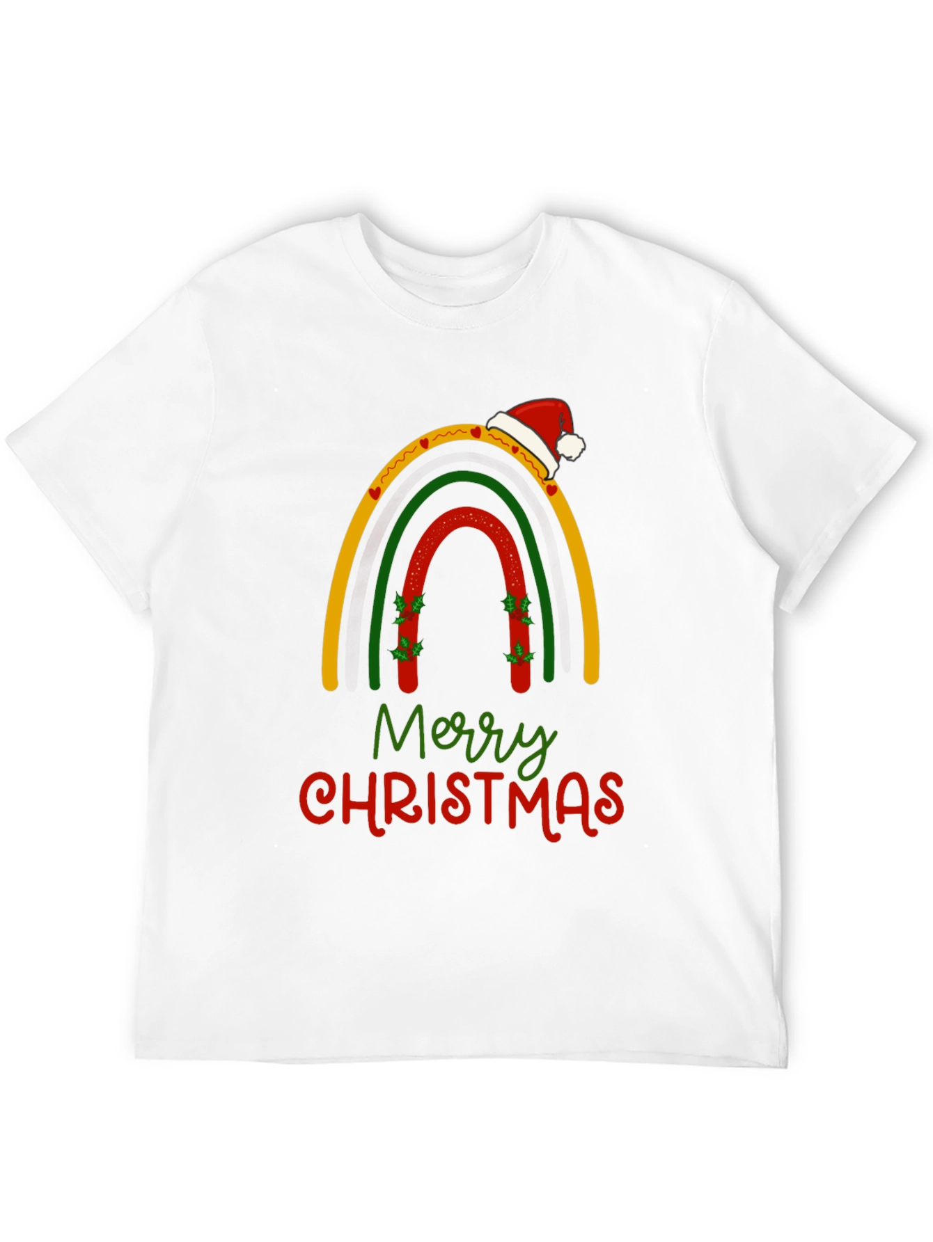 Festive Christmas Rainbow Graphic T-Shirt