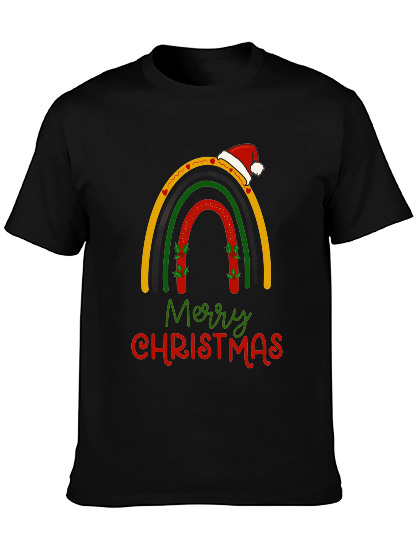 Festive Christmas Rainbow Graphic T-Shirt