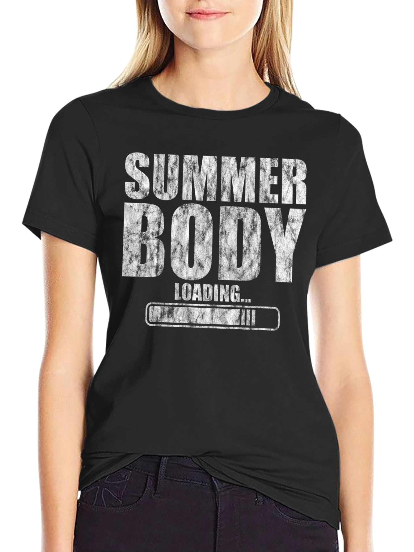 Summer Body Loading T-Shirt - Black Graphic Tee