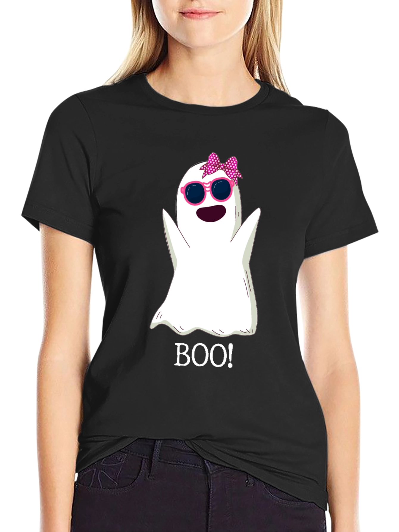 Spooky Cute Ghost Tee - Boo! Halloween Shirt