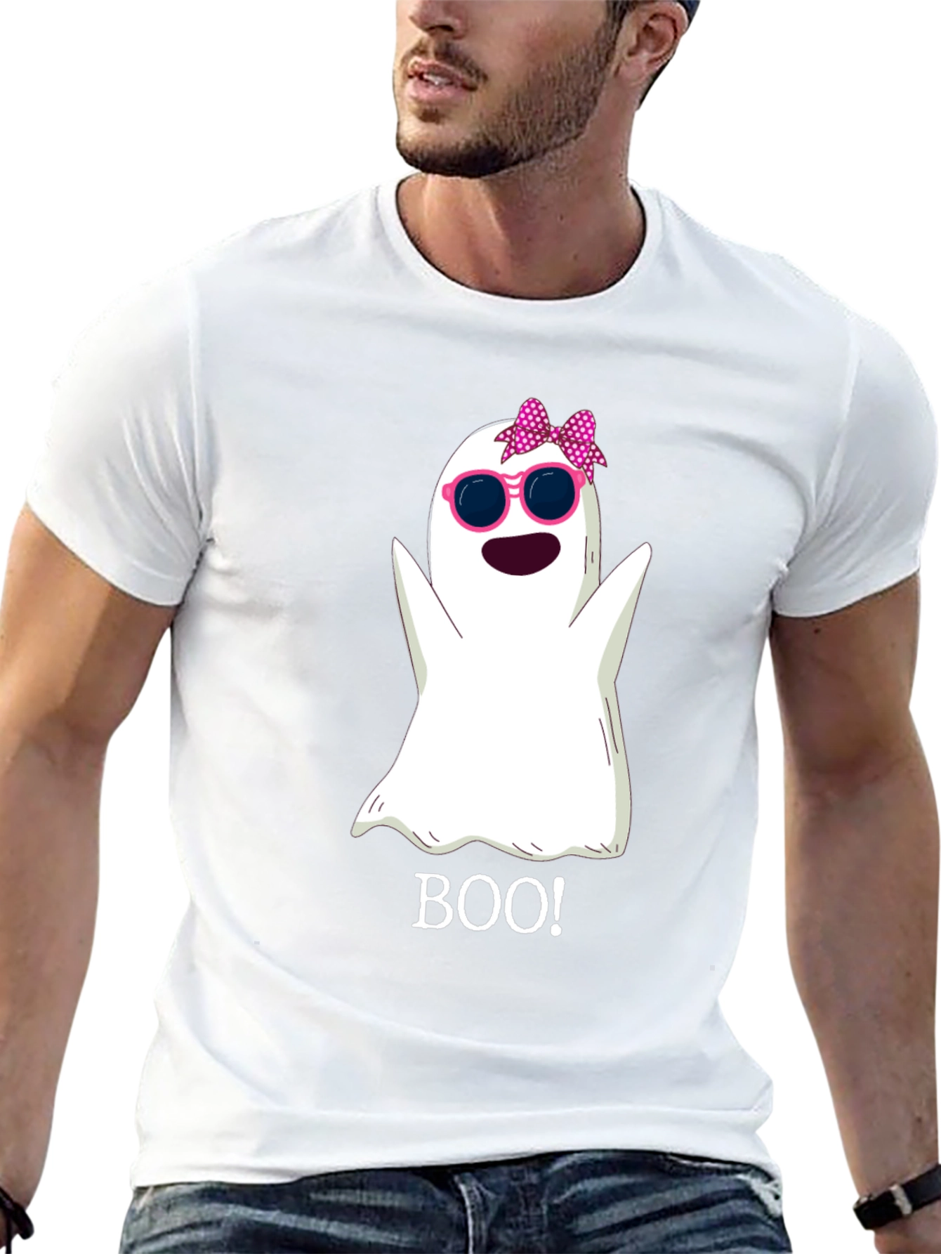 Spooky Cute Ghost Tee - Boo! Halloween Shirt