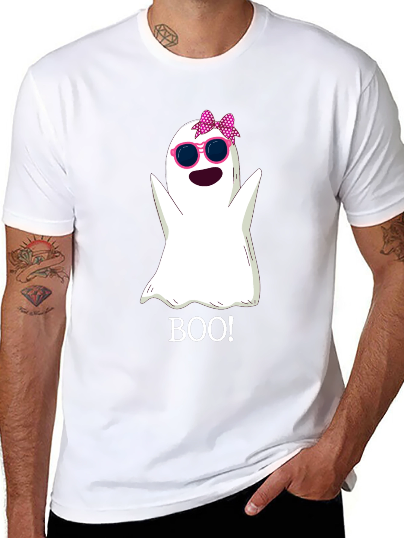 Spooky Cute Ghost Tee - Boo! Halloween Shirt