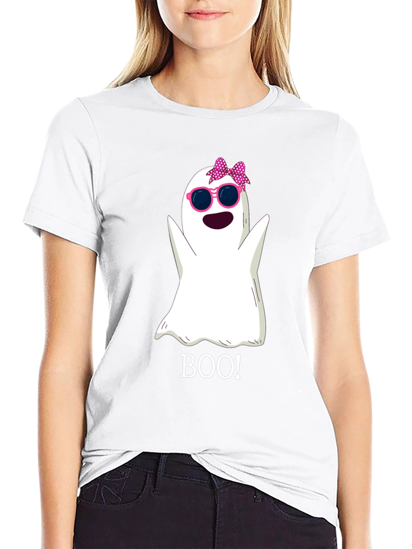 Spooky Cute Ghost Tee - Boo! Halloween Shirt