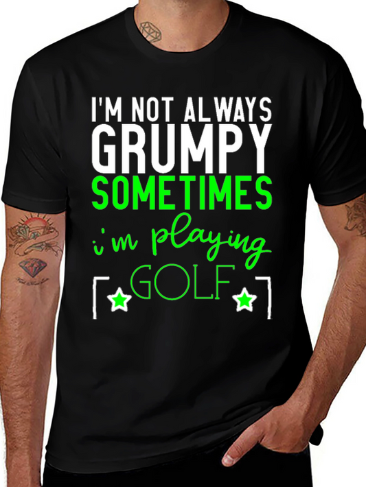 Grumpy Golfing T-Shirt - Funny Novelty Tee