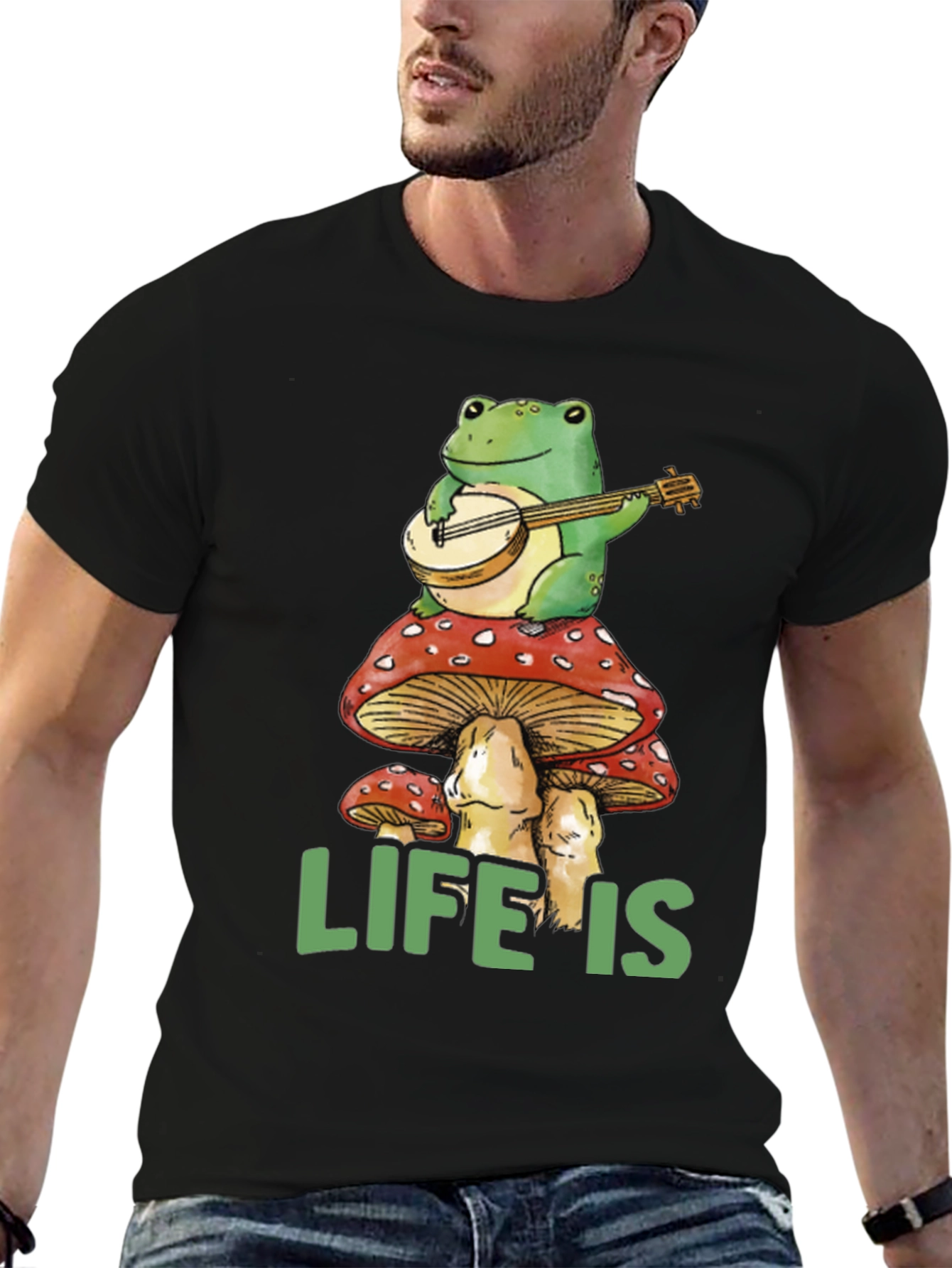 Frog Banjo Mushroom Life T-Shirt