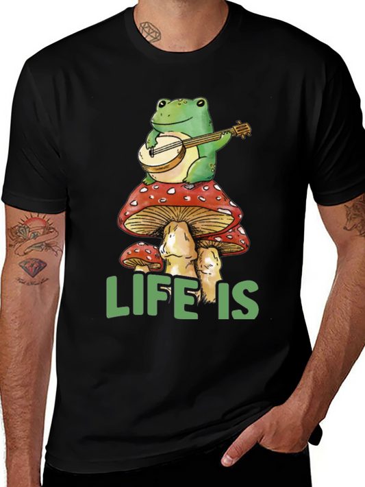 Frog Banjo Mushroom Life T-Shirt