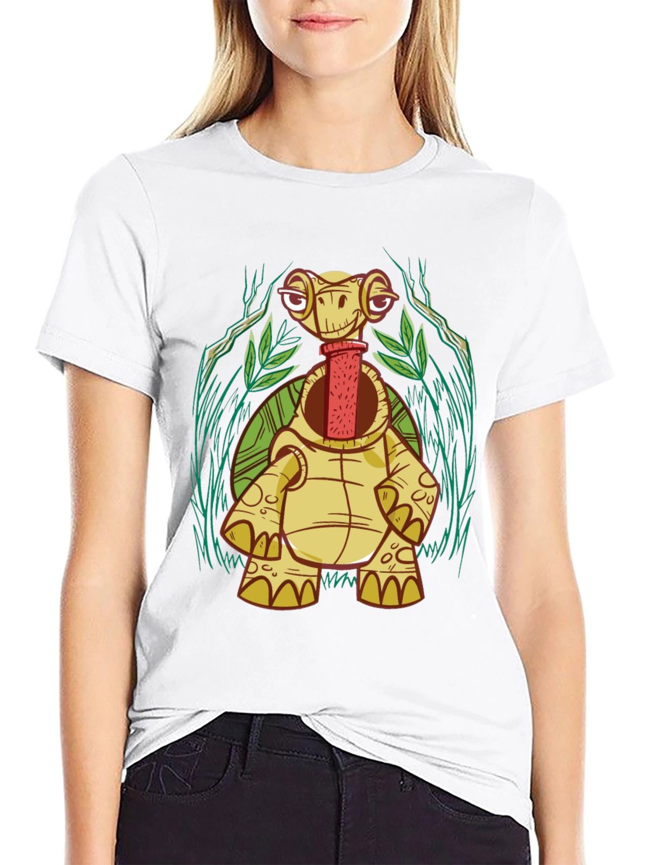 Cartoon Turtle Graphic Tee - Unique Design