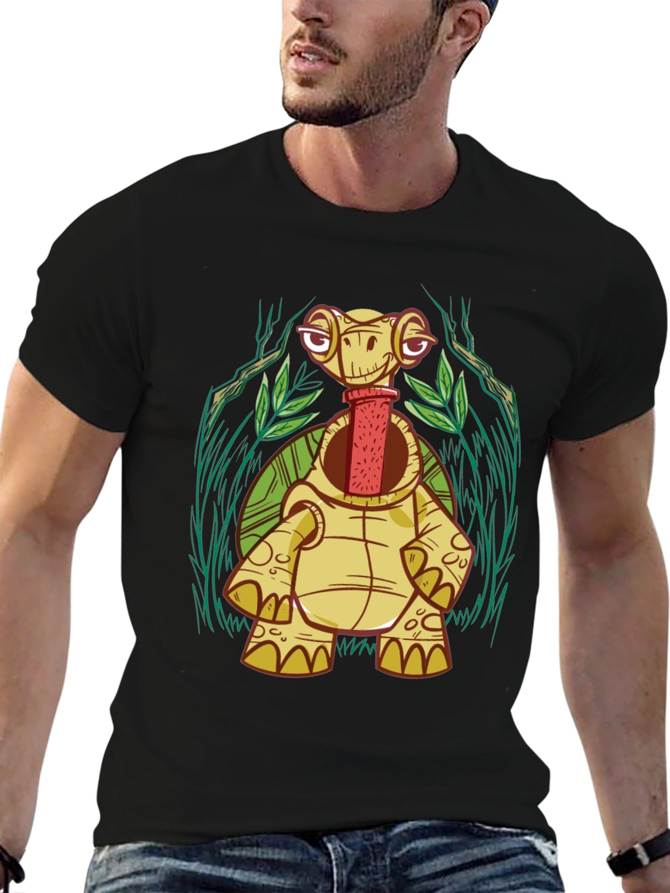 Cartoon Turtle Graphic Tee - Unique Design