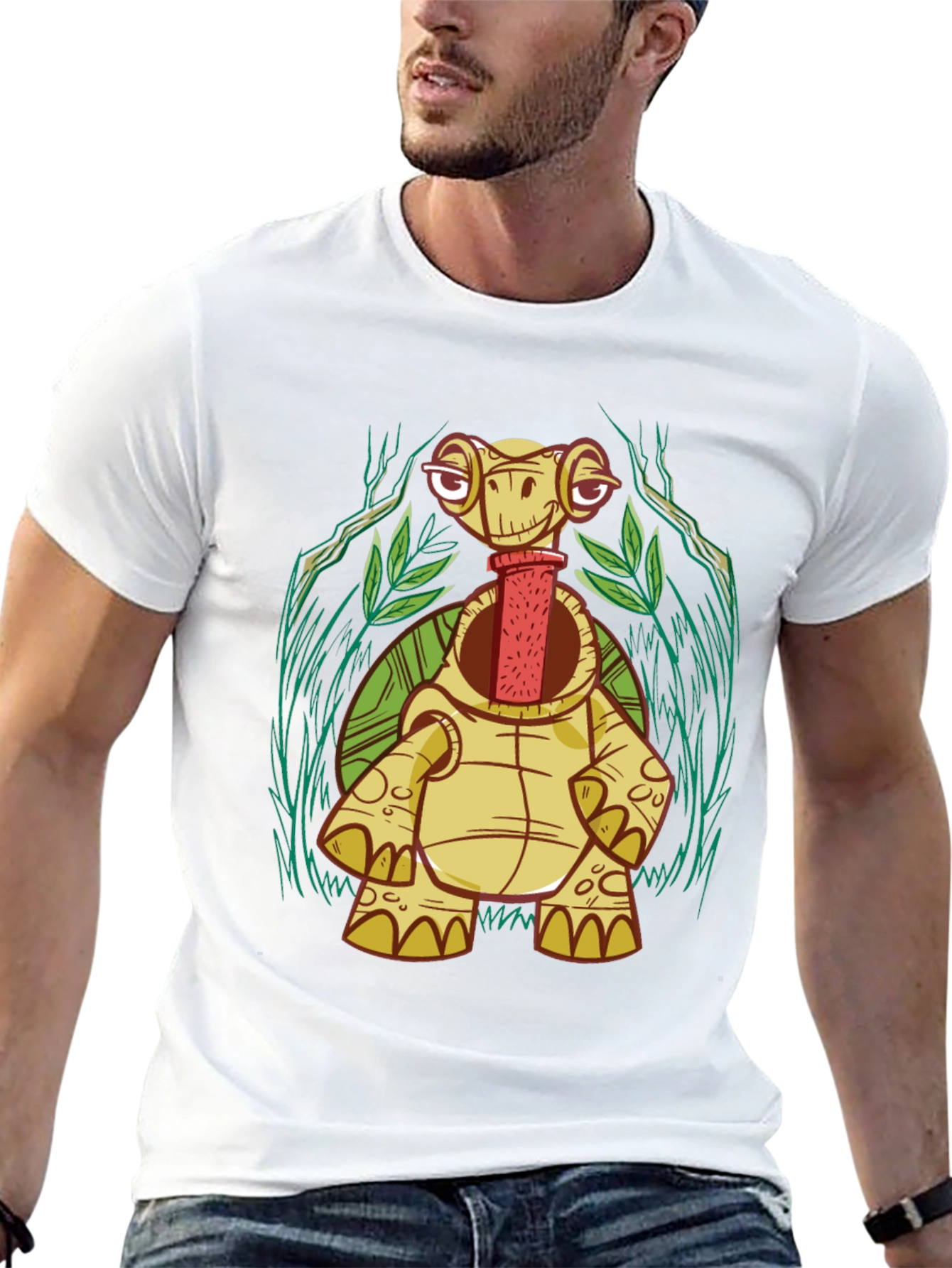Cartoon Turtle Graphic Tee - Unique Design