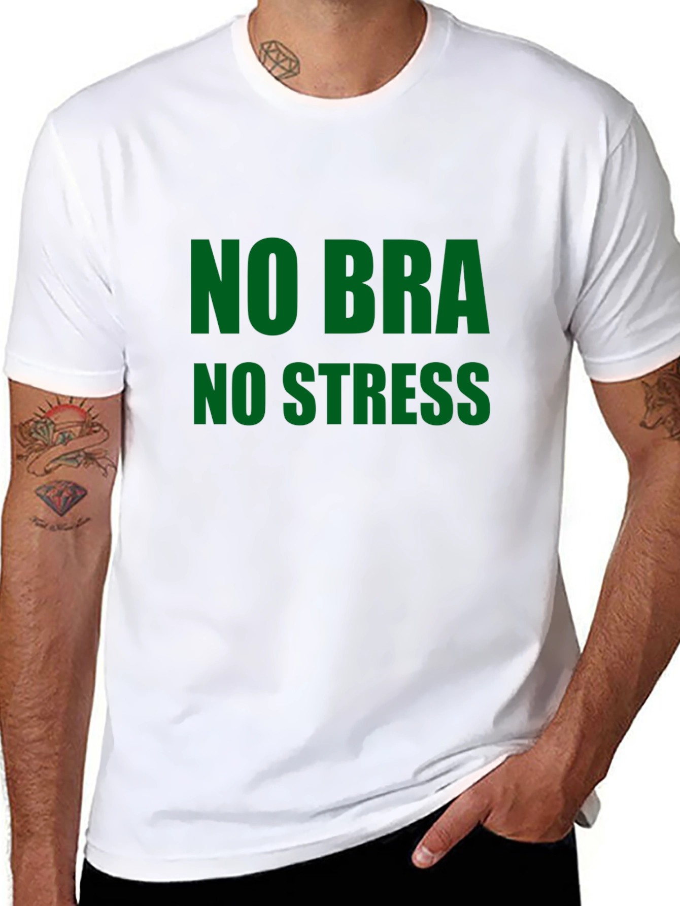 No Bra No Stress Graphic Tee - Relaxed Fit