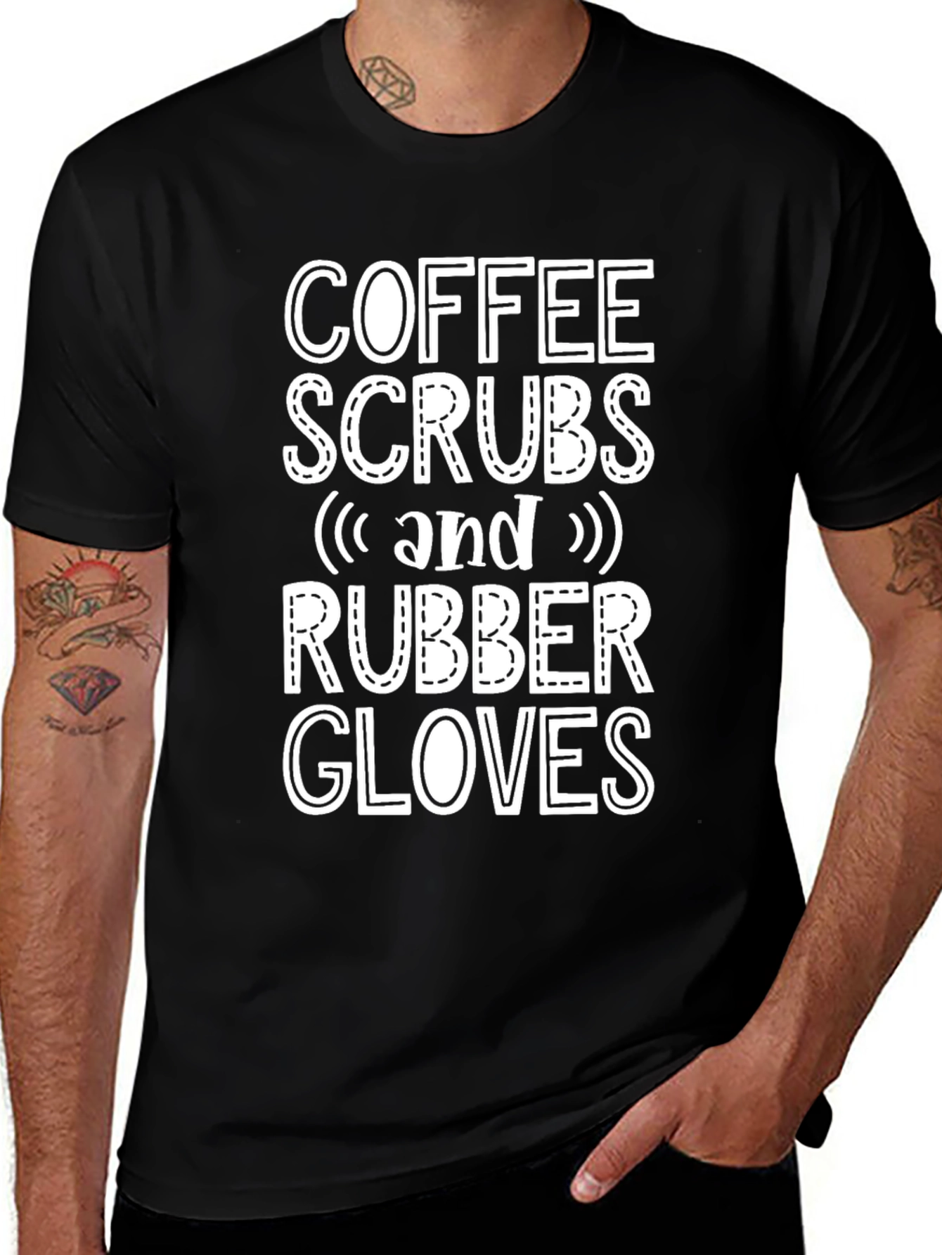 Coffee Scrubs & Rubber Gloves Graphic Tee