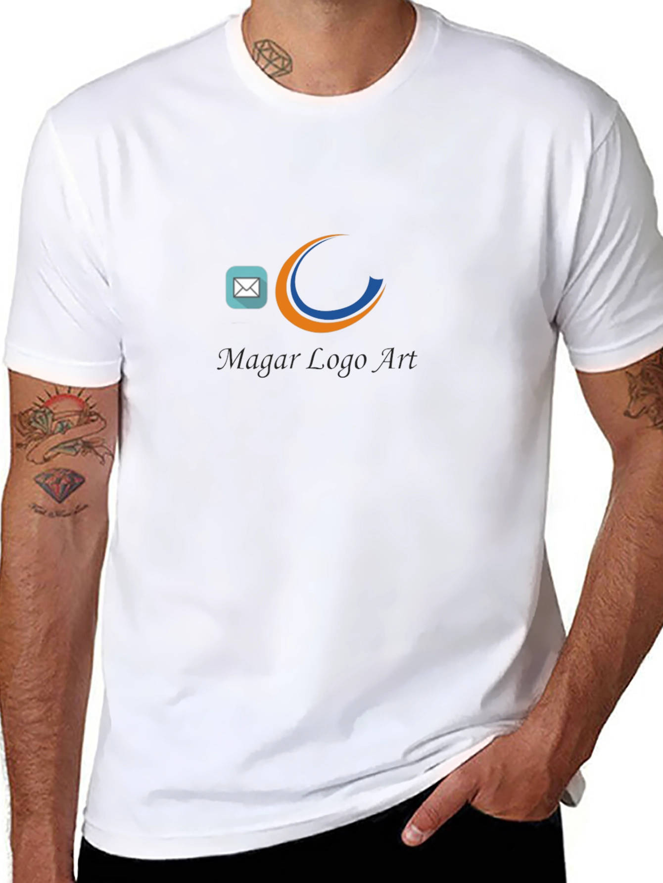 Black Graphic Tee - Magar Logo Art