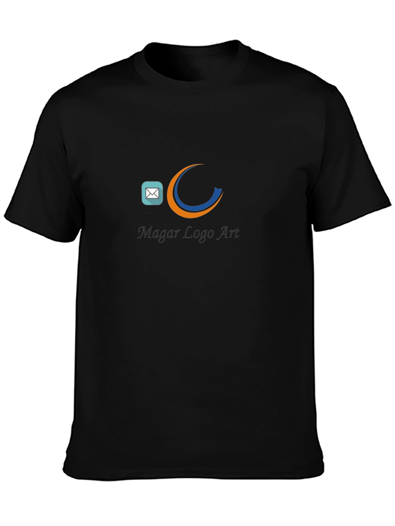 Black Graphic Tee - Magar Logo Art