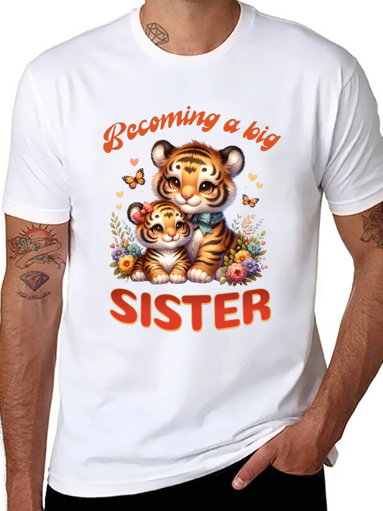 Becoming a Big Sister Tiger Tee