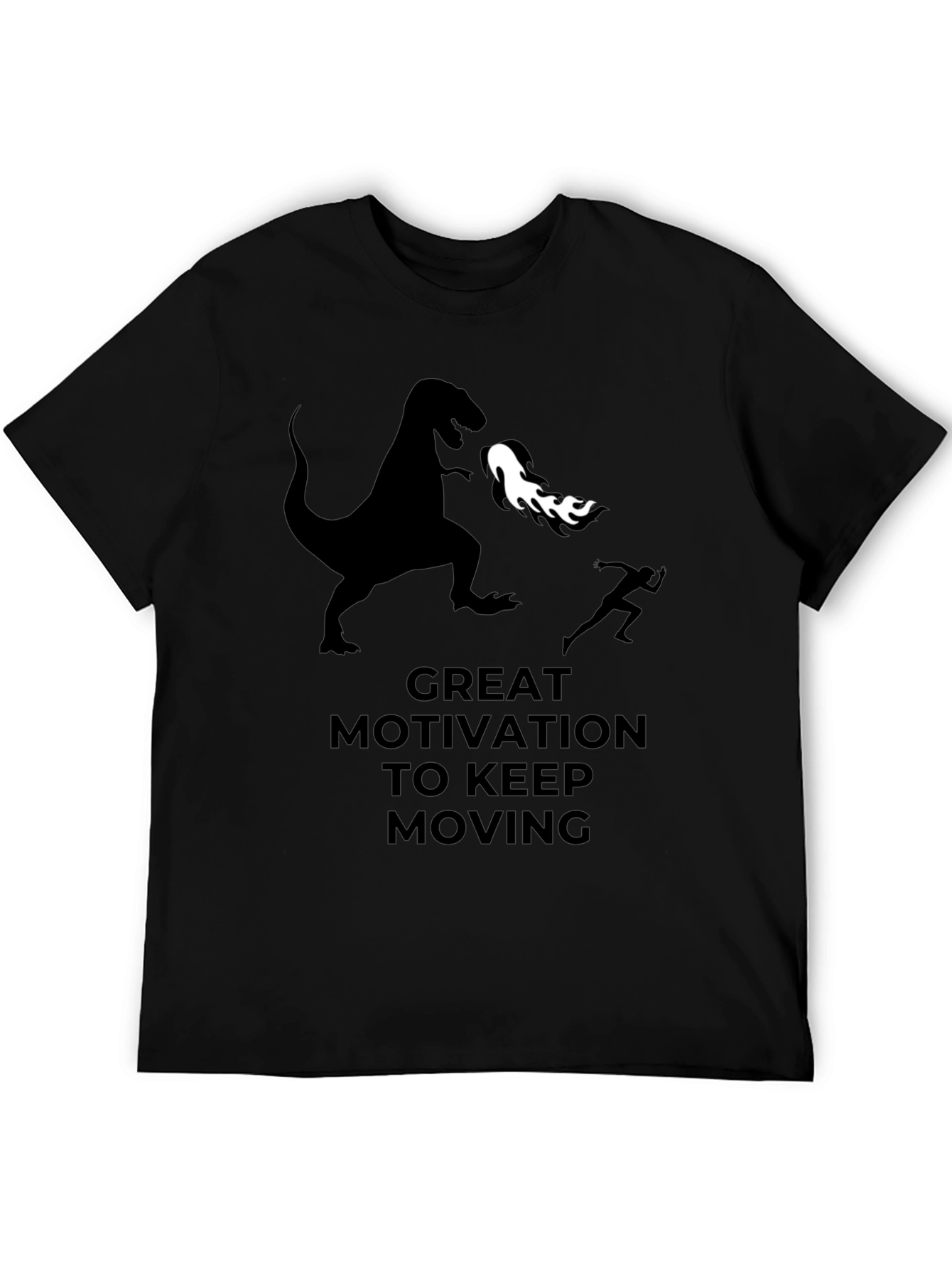 Motivational Dinosaur T-Shirt - Keep Moving!