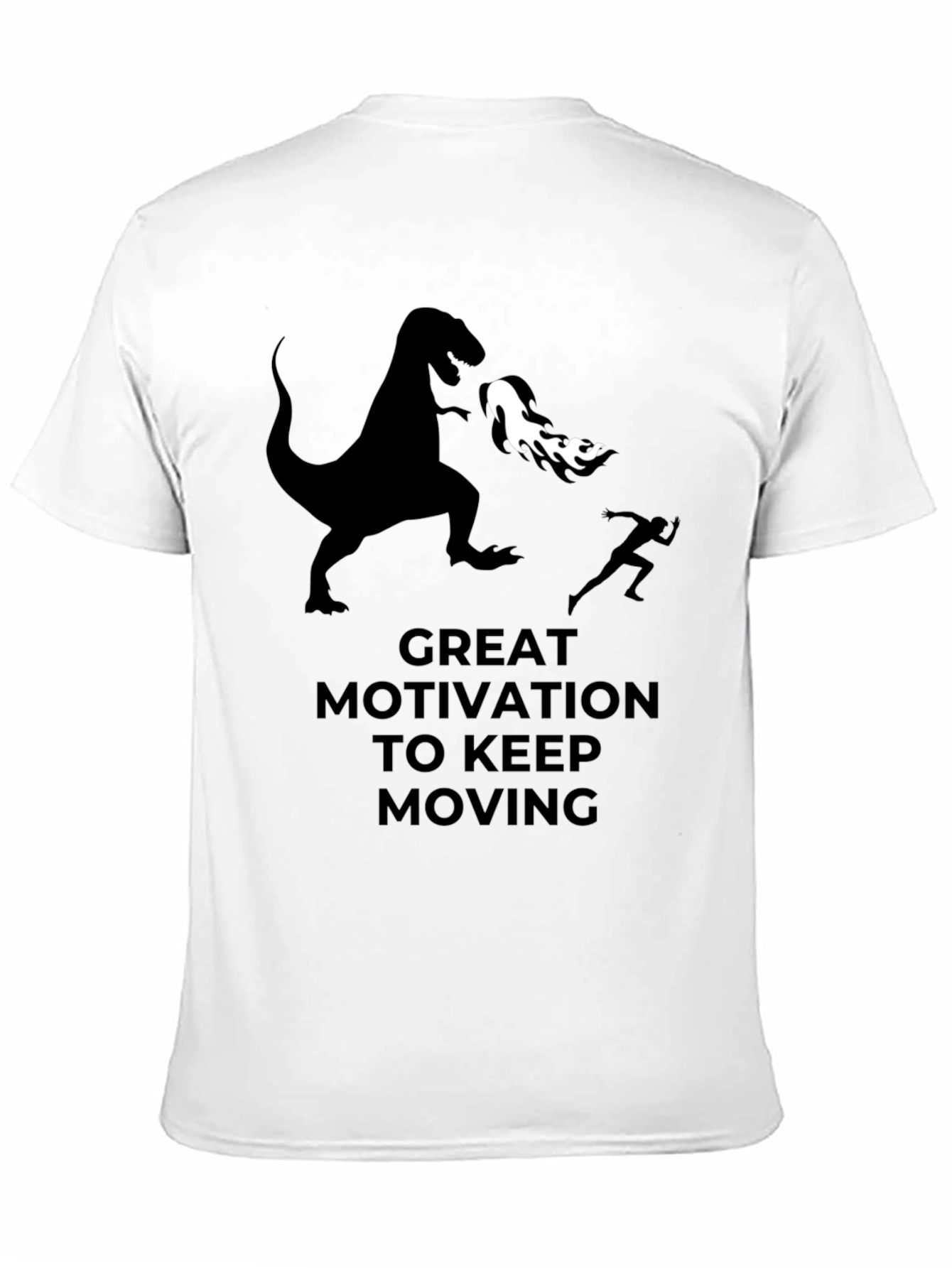 Motivational Dinosaur T-Shirt - Keep Moving!