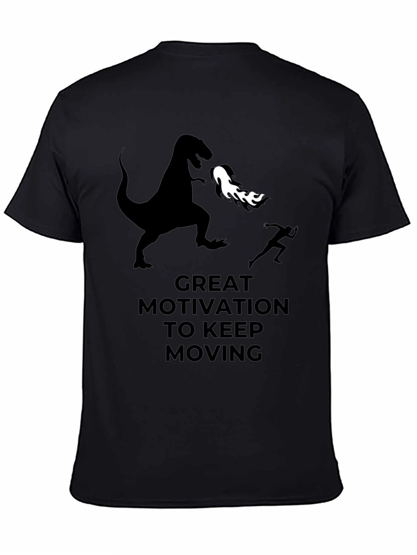 Motivational Dinosaur T-Shirt - Keep Moving!
