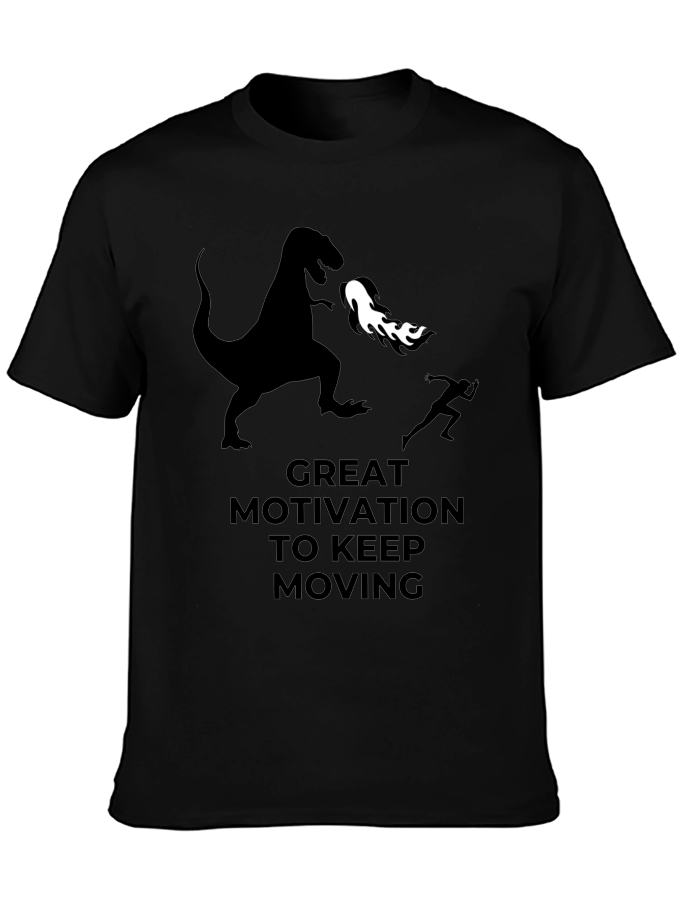 Motivational Dinosaur T-Shirt - Keep Moving!