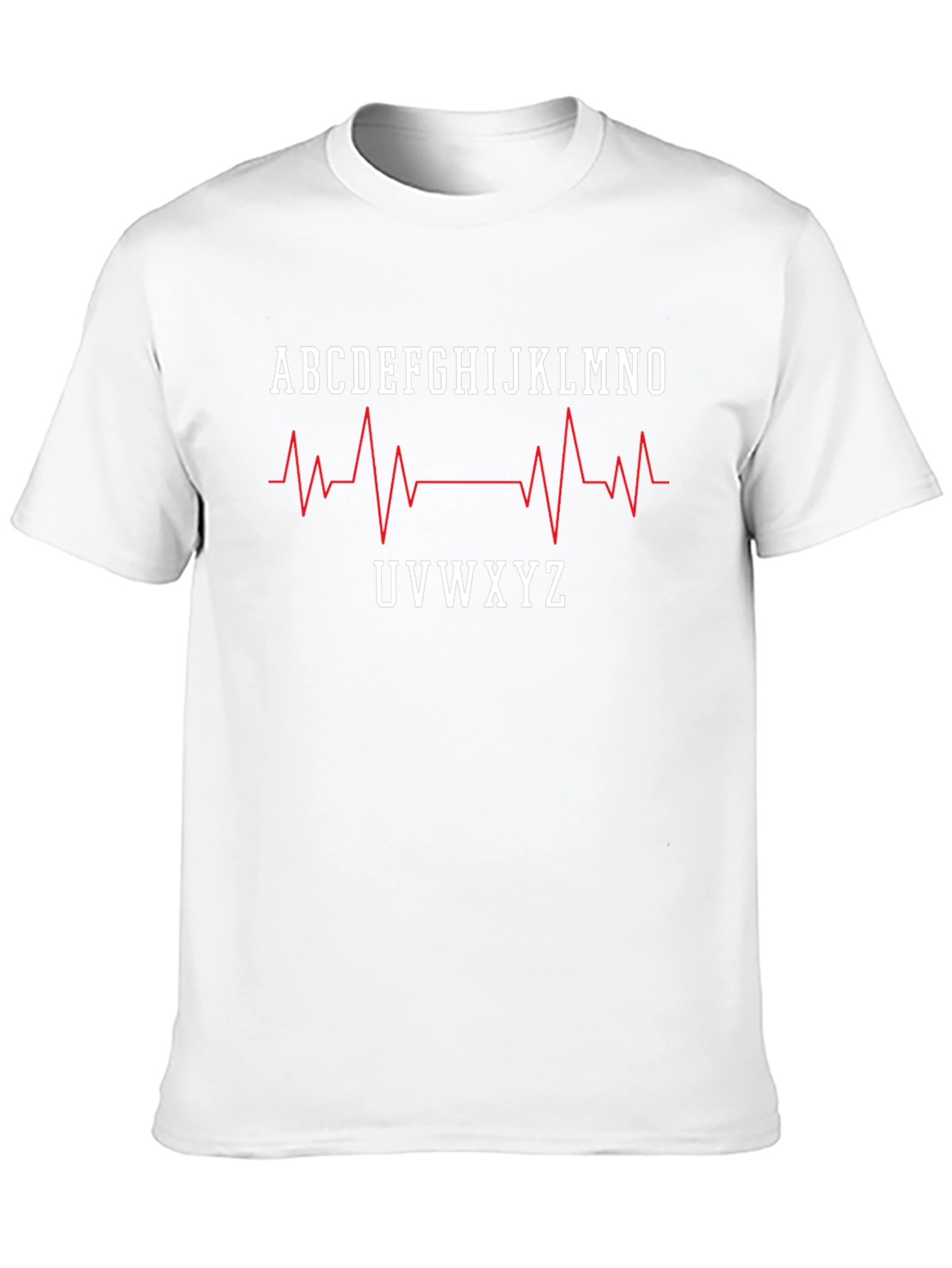 Alphabet Heartbeat T-Shirt - ABCs ECG Design