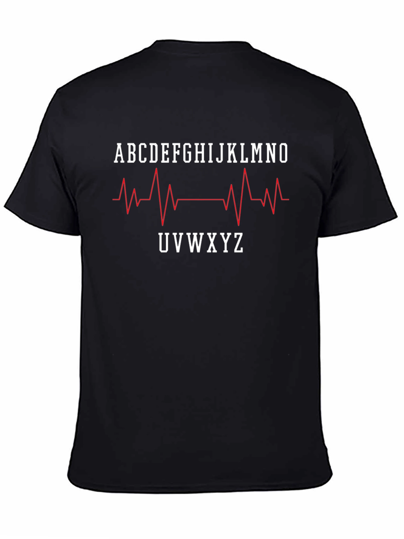 Alphabet Heartbeat T-Shirt - ABCs ECG Design