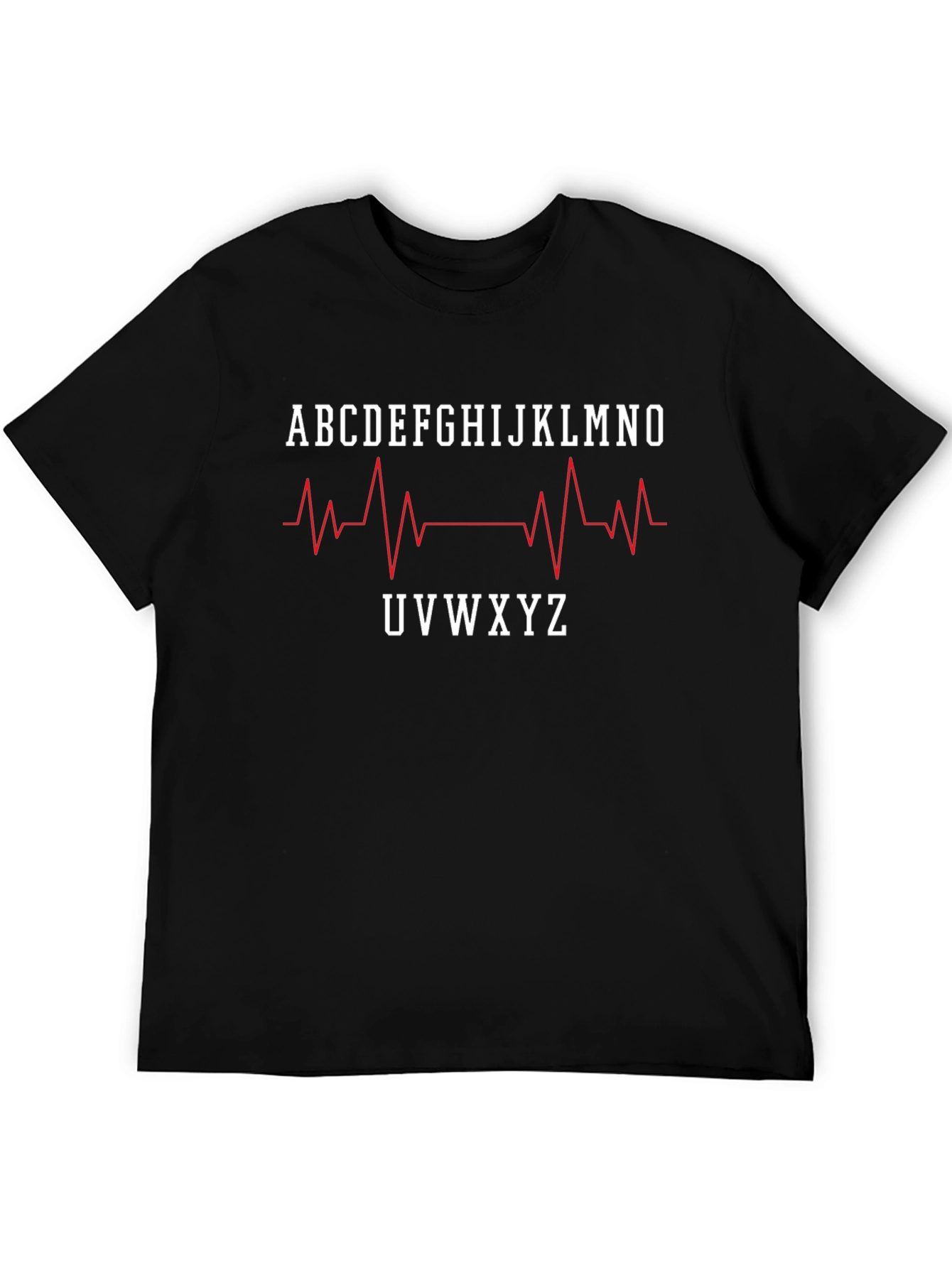 Alphabet Heartbeat T-Shirt - ABCs ECG Design