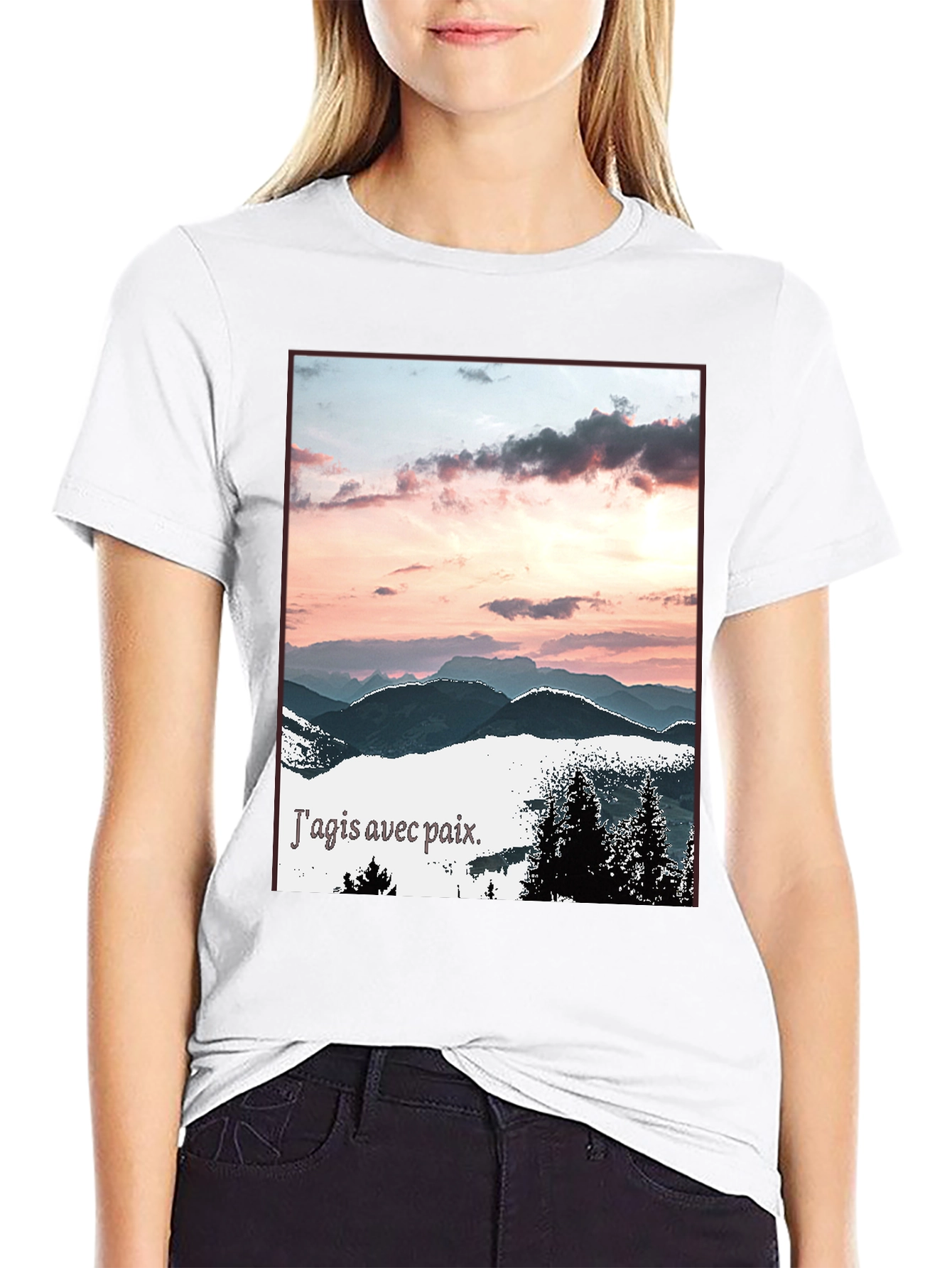 Peaceful Mountain Sunset T-Shirt