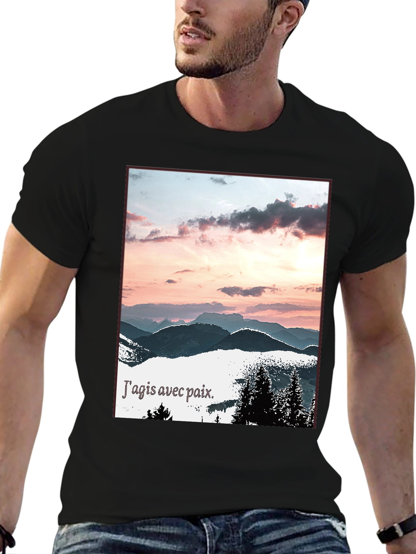 Peaceful Mountain Sunset T-Shirt